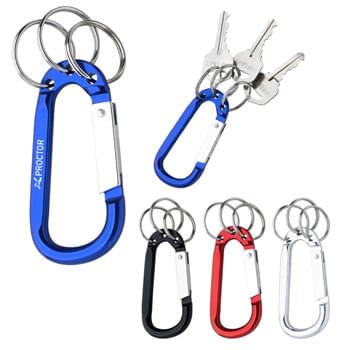 8mm Carabiner With Triple Split Ring - Triple Split Ring Attachments