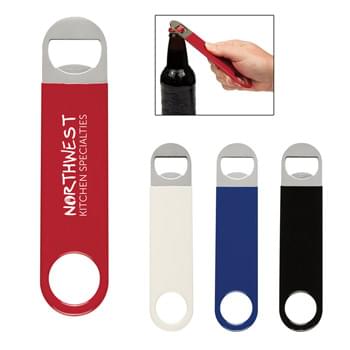 Large Vinyl Coated Stainless Steel Bottle Opener - Metal Bottle Opener