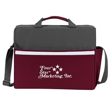 Two-Tone Accent Brief Bag