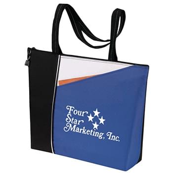 Zippered Slant Tote