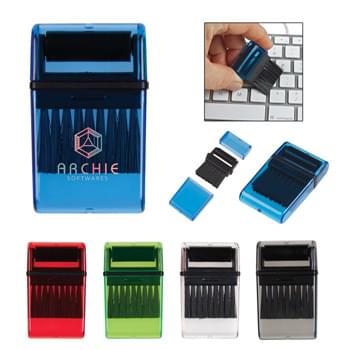 Keyboard Cleaning Brush With Screen Roller - CLOSEOUT! Please call to confirm inventory available prior to placing your order!<br />Great For Keyboard And Screen | Washable Silicone Screen Cleaner | Protective Plastic Covers | Removes Smudges And Spots From Computer Screens And Devices