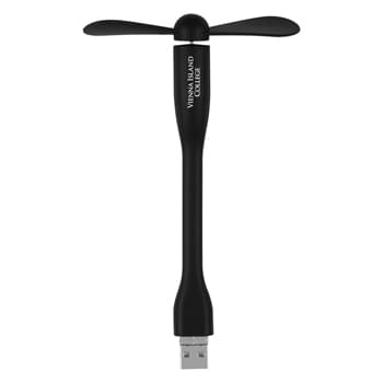 Mini USB Fan With 3-Way Connector - Compatible With Apple&reg; 8-Pin, Micro USB And USB Devices  | Made Of Flexible Material    | Small Plastic Safety Blades   | Connect To Any Standard USB Device   | Apple is a registered trademark of Apple Inc., registered in the U.S. and other countries