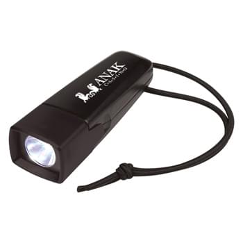 COB Flashlight With Strap - Extra Bright White COB Light | Push Button To Turn On/Off | AA Battery Included