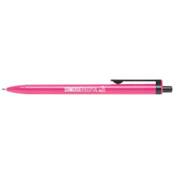 Pronto - Affordable and eye catching, the NEW slim styled Pronto ballpoint pen will become a fast favorite in the world of promotional writing. Featuring fun colors in a glossy finish, sharp black trim and generous imprint area, the click retractable Pronto is available with blue ink only.