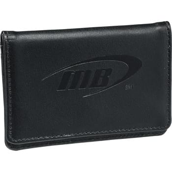 Cross® Business Card Holder - Premier leather business card holder has a magnetic closure to keep your cards secure.  The two integrated card slots allows you to hold ample enough of your own cards in one slot and those given to you by others in the other slot.