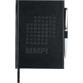 Executive Bound JournalBook - Elastic pen loop. Ribbon page marker. Includes 72 sheets of lined paper.