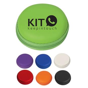 Round Zippered Electronics Travel Case - Securely Store And Carry All Of Your Favorite Electronic Accessories