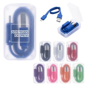 2-In-1 Charging Cable In Case - CLOSEOUT! Please call to confirm inventory available prior to placing your order!<br />Protective Plastic Travel Case | Compatible With Apple&reg; 8-Pin And Micro USB Devices | Simply Plug The Cable Into A Powered USB Port And Then Into Your Device Or Smartphone | 10 1/8" Apple&reg; 8-Pin To Micro USB Cable | Apple is a registered trademark of Apple Inc., registered in the U.S. and other countries.