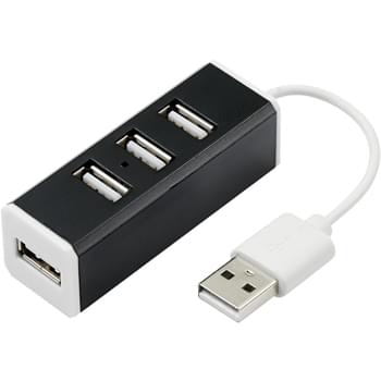 4-Port Aluminum USB Hub - Connect To Multiple Power Sources At Once! | 4 High Speed USB Ports   | 2.0 Interface