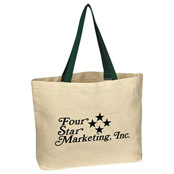 Natural Cotton Canvas Tote Bag - 10 Oz. Cotton Canvas | 20" Handles | Spot Clean/Air Dry