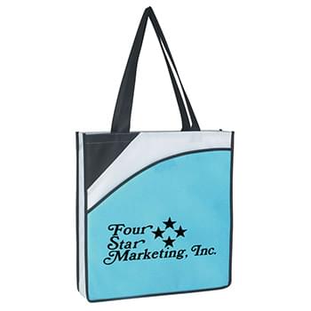 Non-Woven Conference Tote Bag - Made Of 80 Gram Non-Woven, Coated Water-Resistant Polypropylene | 24" Handles | Large Front Pocket With VelcroÂ® Closure | Spot Clean/Air Dry
