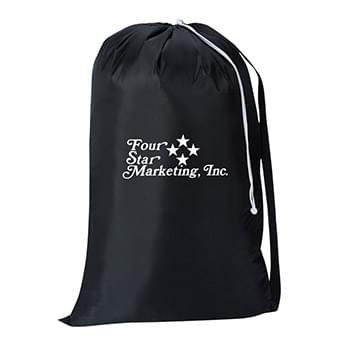 Drawstring Utility Bag - Made Of 210D Polyester | Drawstring Closure | Black Nylon Sling Strap | Spot Clean/Air Dry