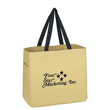 Cape Town Tote - CLOSEOUT! Please call to confirm inventory available prior to placing your order!<br />Made Of 600D Polyester | Side Pocket | Inside Accessory Pockets | 20" Handles | Spot Clean/Air Dry