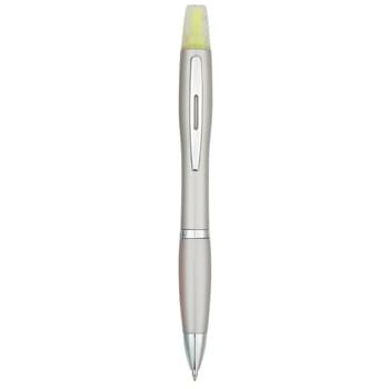 Twin Write Highlighter - Sleek Design | Twist-Action Ballpoint Pen With Black Ink | Chisel Tip Highlighter
