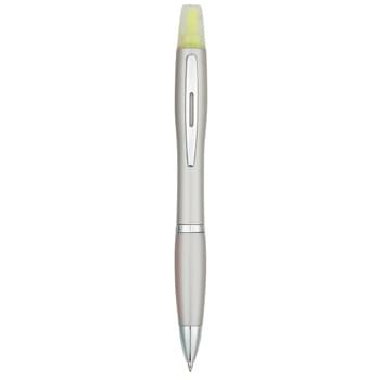 Twin Write Highlighter - Sleek Design | Twist-Action Ballpoint Pen With Black Ink | Chisel Tip Highlighter