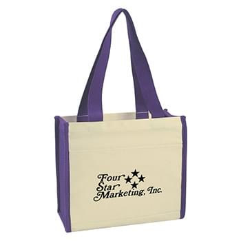 Heavy Cotton Canvas Tote Bag - 14 OZ. Canvas | 27" Handles | Outside Pocket | Spot Clean/Air Dry