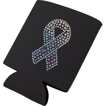 Bling Kan-Tastic - Made Of Laminated Open Cell Foam | Folds Flat For Pocket Or Purse Storage | Ribbon Decoration On One Side, Your Imprint On The Other | Great For Walks, Runs, Fundraising and Awareness Events