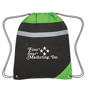 Non-Woven Edge Sports Pack - Made Of 80 Gram Non-Woven, Coated Water-Resistant Polypropylene   | Front VelcroÂ® Pocket   | Reflective Strip Accent   |  Drawstring Closure   | Spot Clean/Air Dry
