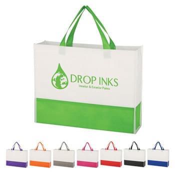 Non-Woven Prism Tote Bag - Made Of 70 Gram Non-Woven, Coated Water-Resistant Polypropylene | 3 1/2" Gusset | 13" Handles | Spot Clean/Air Dry
