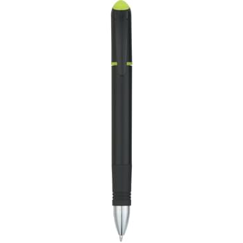 Domain Pen/Highlighter - Twist Action | Ballpoint Pen With Black Ink | Chisel Tip Highlighter | Rubber Grip For Writing Comfort And Control