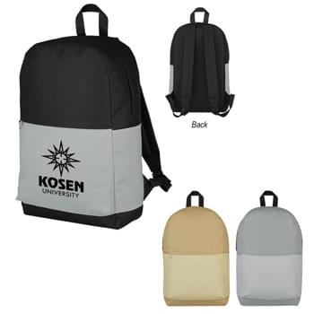 Subtle Tones Backpack - CLOSEOUT! Please call to confirm inventory available prior to placing your order!<br />Made Of 600D Polyester | Adjustable Padded Shoulder Straps And Web Carrying Handle | 2 Side Pockets | Front Zippered Pocket | Zippered Main Compartment With Padded Back | Spot Clean/Air Dry