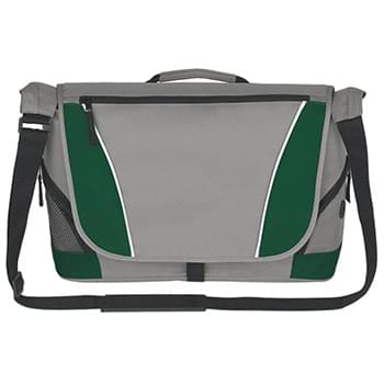 Messenger Bag - CLOSEOUT! Please call to confirm inventory available prior to placing your order!<br />Made Of 600D Polyester With Adjustable Shoulder Strap And Carrying Handle | Outside Zippered Pocket | 2 Side Zippered Pockets | Built-In Slot For Ear Buds | Inside Flap Compartments For Pens, Calculator, Business Cards, Etc. | Spot Clean/Air Dry