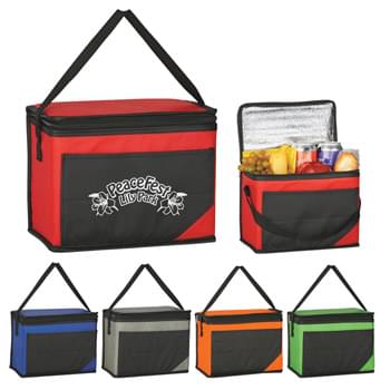 Non-Woven Chow Time Kooler Bag - Made Of 80 Gram Non-Woven, Coated Water-Resistant Polypropylene | Foil Laminated PE Foam Insulation | 19" Web Carrying Handle | Front Pocket | Spot Clean/Air Dry