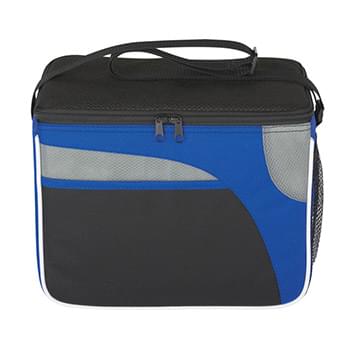 Super Chic Kooler Bag - Made Of Combo: 600D Polyester And Dobby Non-Woven | Front Pocket And Side Mesh Pocket | Dual Zippered Main Compartment | Holds Up To 12 Cans | PEVA Lining | Adjustable Shoulder Strap | Spot Clean/Air Dry