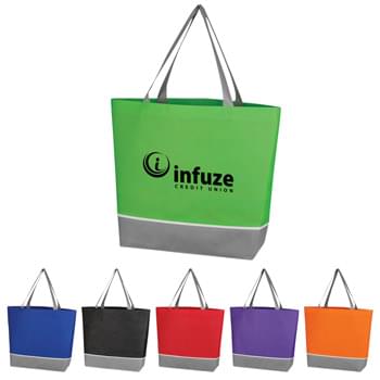 Non-Woven Overtime Tote Bag - Made Of 80 Gram Non-Woven, Coated Water-Resistant Polypropylene | 4 7/8" Bottom Gusset | 19 Ã‚Â½" Handles | Spot Clean/Air Dry