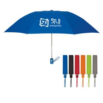 44" Arc Super Automatic Telescopic Inversion Umbrella - Automatic Open And Close | Metal Shaft | Inverted Design Keeps You Dry When Closing | Telescopic Folding Umbrella | Wrist Strap | Matching Sleeve | Pongee Material | 10" Closed