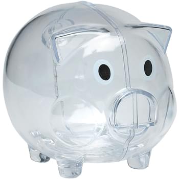 Plastic Piggy Bank - Removable Bottom Plug For Coin Retrieval