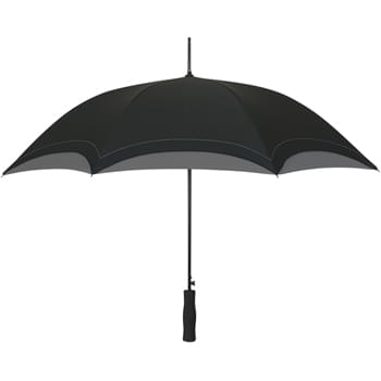46" Arc Edge Two-Tone Umbrella - Automatic Open | Aluminum Frame | Comfort Grip Handle | Polyester Material