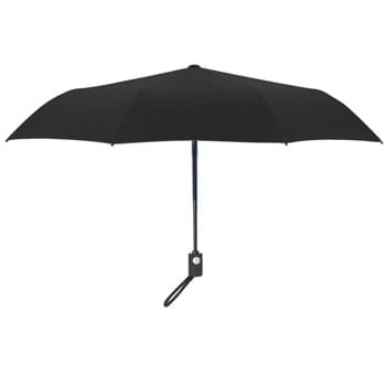 43" Arc Telescopic Folding Automatic Open And Close Umbrella - Metal Shaft With Black Rubberized Handle | Matching Sleeve | Nylon Material