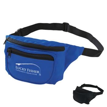 Deluxe Fanny Pack - Made Of 420D Coated Nylon | 3 Zippered Pockets (Front, Main And Rear) | Adjustable Waist Strap | 44" Maximum Belt Size