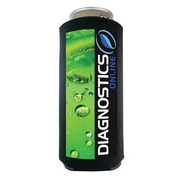 Full Color 24 Oz. Tall Boy Coolie - 1/8" High Density Foam | Folds Flat For Pocket Or Purse Storage