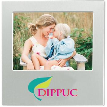 4" X 6" Aluminum Photo Frame - Large Imprint Area | Aluminum Frame