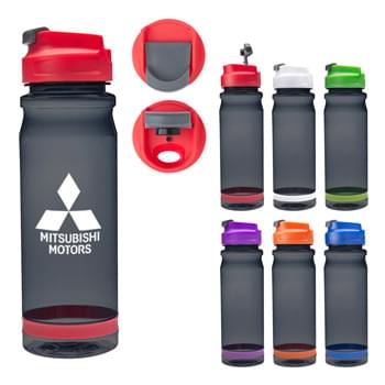 25 Oz. Tritana Runaway Bottle - CLOSEOUT! Please call to confirm inventory available prior to placing your order!<br />Durable Tritana Material | Impact And Shatter Resistant | Screw On, Spill-Resistant Flip-Top Lid | Silicone Band | Meets FDA Requirements | BPA Free | Hand Wash Recommended