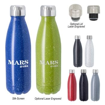 16 Oz. Speckled Swig Stainless Steel Bottle - Screw On, Spill-Resistant Lid  | Wide Mouth Opening | Double Wall Construction For Insulation Of Hot And Cold Liquids | Vacuum Sealed | Keeps Drinks Cold Up To 24 Hours And Hot Up To 12 Hours | BPA Free | Meets FDA Requirements | Hand Wash Recommended