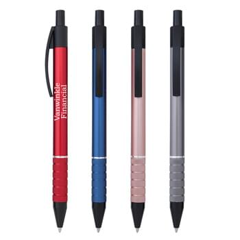 Roxboro Pen - CLOSEOUT! Please call to confirm inventory available prior to placing your order!<br />Plunger Action | Aluminum Pen | Unique Grip Design