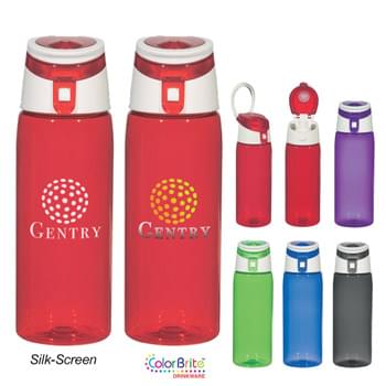 24 Oz. Flip Top Sports Bottle - Durable Tritanâ„¢ Material | BPA Free | Meets FDA Requirements | Impact And Shatter Resistant | Flip Top Sipper Lid | Flip Up Handle For Easy Carrying | Hand Wash Recommended