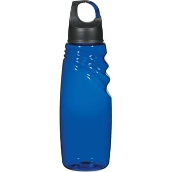24 Oz. Crest Carabiner Sports Bottle - Screw On, Spill-Resistant Lid | Carabiner Clip For Attachment | BPA Free | Proposition 65 Compliant | AS Material | Does Not Retain Odor Or Taste