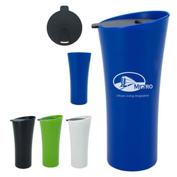 18 Oz. Chic Tumbler - CLOSEOUT! Please call to confirm inventory available prior to placing your order!<br />Double Wall Construction For Insulation Of Hot Or Cold Liquids | Spill-Resistant Thumb-Slide Lid | Fits Most Automotive Drink Holders | Meets FDA Requirements | BPA Free | Hand Wash Recommended