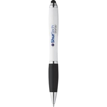 Scripto® Victory Ballpoint Stylus - The Scripto® Victory Ballpoint Stylus makes it easier to navigate your mobile devices. A splash of color is highlighted on bottom barrel with matching soft rubber stylus tip. Twist action mechanism extracts blue ballpoint ink cartridge.  This lightweight model was designed specifically for mobile tablets, smartphones, iPads or iPhones.