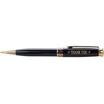 Knight Photo - Twist retractable executive pen in deep corporate colors with 24 Karat gold-plated accents and full color photo dome.  Highest quality jumbo black ink cartridge.