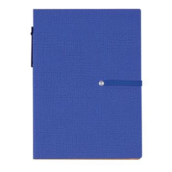 Notebook With Sticky Notes And Matching Pen - CLOSEOUT! Please call to confirm inventory available prior to placing your order!<br />Pen Has Paper Barrel | Sticky Notepads In 2 Sizes | Sticky Flags In 4 Neon Colors | 70 Page Lined Notebook | Polyurethane Cover