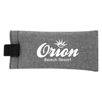 Brighton Heathered Eyeglass Pouch - Made Of 600D Polyester | Loop For Attaching | Hook And Loop Closure | Spot Clean/Air Dry