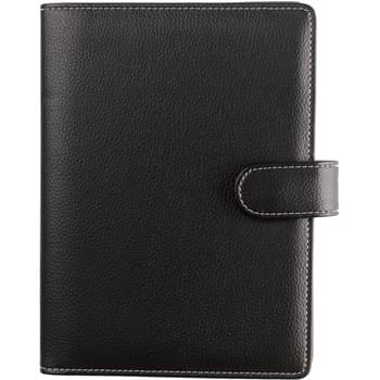 Pebble Grain 5" x 7" Portfolio - Includes 30 Page 5" x 7" Writing Pad | Snap Closure | Elastic Pen Loop, Inside Flap Pocket And Mesh ID Holder