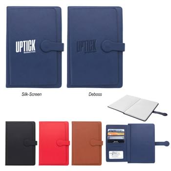 Stately Journal - 80 Page Lined Notebook | Inside Flap Card Slots And ID Holder | Front Flap With Magnetic Closure | Polyurethane Cover