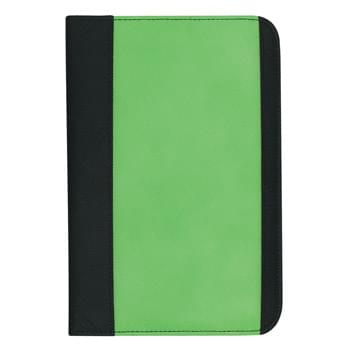 Non-Woven Small Padfolio - Made Of 80 Gram Non-Woven, Coated Water-Resistant Polypropylene | 30 Page Lined 5" x 7" Writing Pad | Elastic Pen Loop And ID Holder