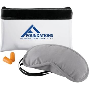 Aero-Snooze (Travel Kit) - Take the red out of "redeye" flights. Three-piece set includes TSA-compliant carrying pouch with soft nylon eye mask and foam earplugs to help travelers drift off to sleep.